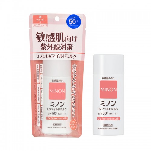 MINON Amion Moist 敏感肌溫和物理防曬乳液 SPF50+PA++++ 80ml 168-3062, 到期日: 2028年2月 MINON Amion Moist 敏感肌溫和物理防曬乳液 SPF50+PA++++ 80ml 168-3062, 到期日: 2028年2月